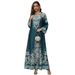 Verve AB425 Muslim Abaya Printed Dubai Women's Dress With Rhinestones Jalabiya_ecoleips.com