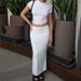 Women's Spring Summer Casual Set Style Short Cropped T-Shirt High Waisted Pencil Skirt Plus Size_ecoleips.com