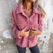 Women's Autumn Winter Lapel Single Breasted Lambswool Coat New Arrival_ecoleips.com
