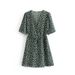 YPFF New European And American Style Niche Short-Sleeve For Women, Vintage Vacation Style, Waist-Cinching, Tie-Waist_ecoleips.com