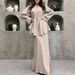 Elegant Muslim Two-Piece Set: Modest Long-Sleeve Shirt + Maxi Skirt – Breathable Polyester, Versatile & Stylish For Women_ecoleips.com