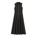 Women's Elegant Round Neck Sleeveless Belted Midi Dress – French Chic Casual Office Gown 2026_ecoleips.com