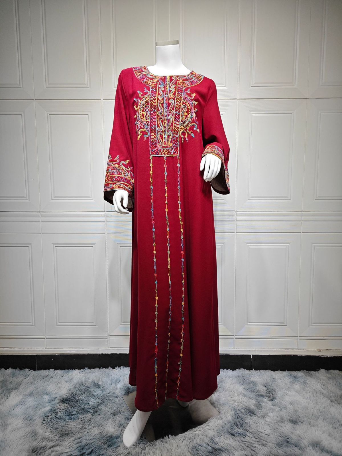 Women's Clothing Middle East Robe Clothing Arab Robe Embroidered Dress_ecoleips.com
