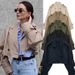 Women's Short Trench Coat – Slim Fit Casual Blazer Jacket With Belt, Double Breasted, (Black, Khaki, Dark Brown, Navy, Army Green)_ecoleips.com