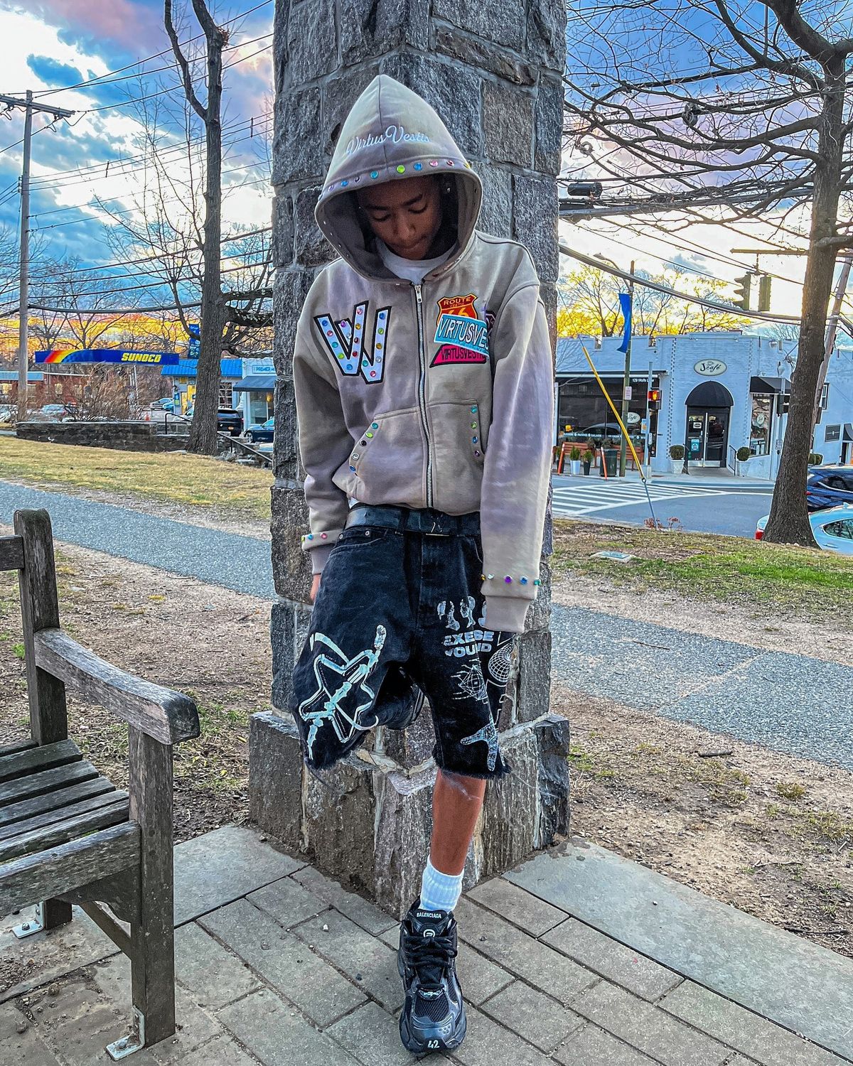 Unisex American Style Printed Hoodie Trendy Retro Niche Hip Hop Sweatshirt Unique Design Women's Clothing_ecoleips.com