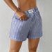Women's Clothing Sweet And Spicy Shorts Blue And White Stripes Loose Casual Casual Fashion Sexy_ecoleips.com