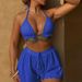 Aria Basics 2025 New European American Foreign Trade Bikini Set, Halter Neck, Tie-Up, Sporty Style, Two-Piece, Boxer Triangle_ecoleips.com