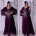 Women's Clothing Hot Diamond Skirt Chiffon Puff Sleeve Dress With Belt_ecoleips.com