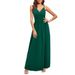 2025 New Style Summer European And American V-neck Strap Sleeveless Sexy Backless Color Block Printed Dress_ecoleips.com
