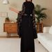 Women's Clothing Elegant Embroidered Dress Elegant Belted Robe_ecoleips.com