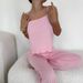 Brown Milk Silk European And American Summer New Knitted Camisole Long Pants Pajama Set Cross-Border Women's_ecoleips.com