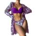 2023 New Fashion European And American Style Women's Three-Piece Set With Mesh, Export Swimwear Bikini_ecoleips.com