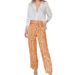 Women's Elegant Geometric Print Pants Set – Wrinkle-Free Polyester Office Wear, Long Sleeve Blouse & Trousers_ecoleips.com