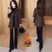 girl Hot-Selling Plaid Wool Coat For Women, Mid-Length, Winter New Fashionable Fleece-Lined Thickened Woolen Overcoat_ecoleips.com