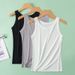 1/3 Pcs Women's Four Season Thin Slim Fit Solid Color Vest For Teenagers And Girls Solid Color Versatile Top Sexy Suspender Base_ecoleips.com