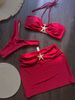 Women's Clothing Sexy Bikini Solid Color Split Swimsuit Bikini_ecoleips.com