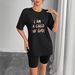 Women's Casual Round Neck Short Sleeve T-Shirt Multi-Color American Style Simple Fashionable Sports Top Solid Printed Loose Fit_ecoleips.com