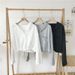 cotton Spring And Autumn Korean Style New Casual Hooded Drawstring Short Thin Long-sleeve T-shirt_ecoleips.com