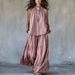 Women's Fashion Loose Pants Two Piece Set Style Solid Color Casual Autumn Summer New Arrival_ecoleips.com
