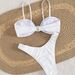 Women's Adjustable Bikini Set – High-Cut Sexy Swimwear With Removable Padding, Quick-Dry Nylon & Breathable Lining (S-L, White)_ecoleips.com