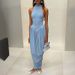 Blifanbo Pleated Elegant O Neck Maxi Dress For Women Off-shoulder Fashion Slim Fit Sleeveless Patchwork Sexy Club Party Dress_ecoleips.com