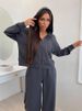 2027 Fashion European-USA Style Tracksuits Women Long Sleeve Zipper Cardigan Hooded Sweatshirt + Lace-Up Sweatpants Two-Piece Casual Sport Sets_ecoleips.com