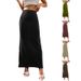 Women's Clothing Autumn New Women's Midi Skirt, Bodycon Skirt, Solid Color, Ankle Length Skirt_ecoleips.com