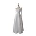 Women's Clothing Light Satin Wedding Dress Floor Length High End Feel Ethereal Square Neck Halter Top Travel Photography Forest Theme Bridal Gown_ecoleips.com