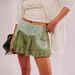 Trendy Low Waist Ruffle Pocket Shorts Sweet Spicy Girl Sports Embroidered Pants For Women_ecoleips.com