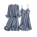 Aria Basics Sexy Two-piece Pajama Set With Chest Pads, Lace Camisole Nightdress, European And American Style Sexy Bathrobe For Women_ecoleips.com