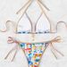 Women's Clothing Triangle Cup Printed Sexy Bikini Split Swimsuit Swimsuit_ecoleips.com