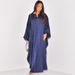 A001 Middle East Cross-border New Hot-selling Modest Women's Fashion Loose Rhinestone Abaya V-neck Long Dress_ecoleips.com