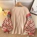 Vintage Ethnic Style Women's Blouse Heavy Embroidery round Neck Tie Lantern Sleeve Loose Fit Versatile Slimming Top_ecoleips.com