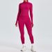 Slim Fit Women's Yoga Jacket Outdoor Sports Fitness Fashionable Peach Pants Running Sports Suit_ecoleips.com