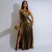 Verve CY 901469 Off-Shoulder Hollow Out High Slit Sexy Sleeveless Long Dress Party Evening Gown For Women_ecoleips.com