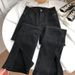 High Waist Split Flared Stretch Jeans For Women, New Autumn Straight Slim Fit Versatile Wide Leg Draped Floor-Length_ecoleips.com