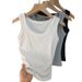 Women's Ribbed Sleeveless T-Shirt Comfortable Vest Camisole Casual Sports Base Layer New Spring/Summer/Autumn Style_ecoleips.com