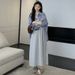 Autumn New Korean Style Printed Tank + Plaid Shirt Two-Piece Set Maternity Dress_ecoleips.com