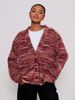 2026 New Vintage Fashion Deep V-Neck Design Melard Plush Long-Sleeve Cardigan For Cross-Border European And American_ecoleips.com