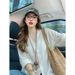 White Lace Lightweight Sun-protective Cardigan Long-sleeve Shirt For Women, Spring And Summer Niche Youthful High-end_ecoleips.com