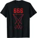 Women's T-Shirts 666 - Satanic Symbol (Sign Of The Devil) T-Shirt_ecoleips.com
