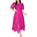 Women's Clothing Summer New Women's Temperament Round Neck Hollow Lace Dress Women's Clothing_ecoleips.com