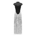 Summer New Style Sheer Top Tassel Sequin Long High Waist Half Skirt Two-Piece Women's Fashion Set_ecoleips.com