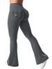 K New Elastic Nude Flared Pants, Elastic Quick Drying Yoga Clothes, Slimming Fitness Casual Pants, Sports Pants_ecoleips.com