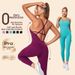Adjustable Thin Strap Elastic Bodysuit Yoga Outfit Set With Breast Pads Nude Feel One Piece Fitness Yoga Wear For Women_ecoleips.com