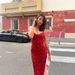 Elegant Backless Bodycon Dress for Women V-Neck High Waist Stretchy Polyester Sexy Slit Long Dress with Adjustable Straps_ecoleips.com