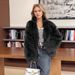 Turnable Stand-up Collar Fox Fur Jacket Women's Fur Top_ecoleips.com