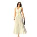 European And American Suits For Women Summer Sleeveless Vest Slit Solid Color Large Swing Pleated Skirt Women's Clothing Two Piece _ecoleips.com