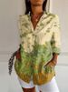Verve 2025 New Women's Shirt Summer Trend Long Printed 3D Floral Short Sleeve Pattern Fashion_ecoleips.com