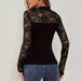 European American Cross-border 2026 Autumn And Winter New Fashion Lace Splicing Long-sleeve Small Stand-up Collar_ecoleips.com